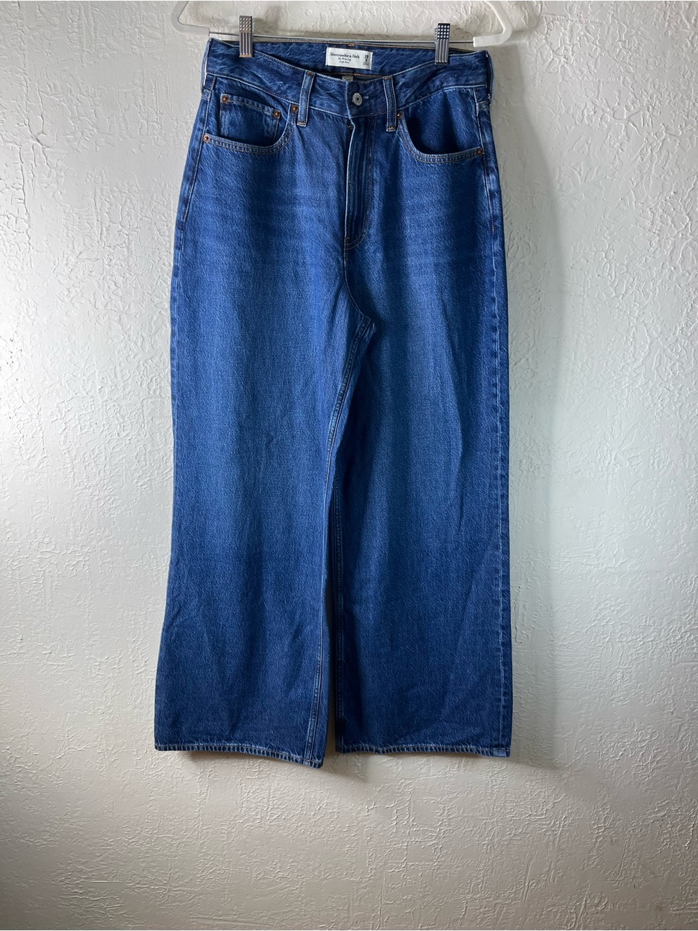 Abercrombie And Fitch Curve Love The Wide Leg High Rise in Blue - Picture 3 of 14